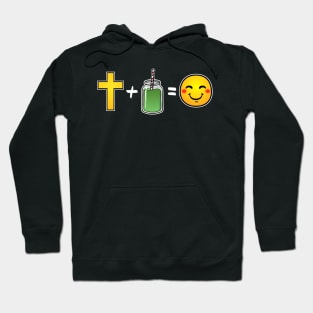 Christ plus Green Smoothies equals happiness Christian Hoodie